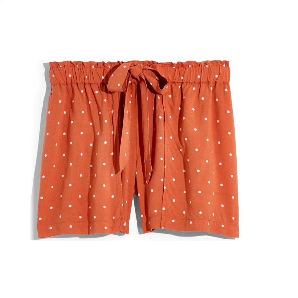 Madewell polka dot drapey pull-on shorts